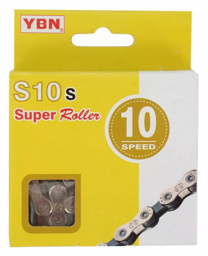 YBN Cadena S10s De 10 Velocidades, Plata/gris Cadena 10 Velocidades | Bike-Discount 2 YBN Cadena S10s De 10 Velocidades, Plata/gris Cadena 10 Velocidades | Bike-Discount - Bilde 2
