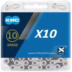 KMC Cadena X10 De 10 Velocidades Cadena 10 Velocidades | Bike-Discount -Rekvisita Salg groot BX10NB114 X10 Silver Black 1280x1280